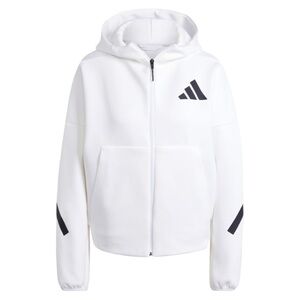 ADIDAS • Women’s White Z.N.E. Full Zip Hoodie Multi Sport Track Top Jacket